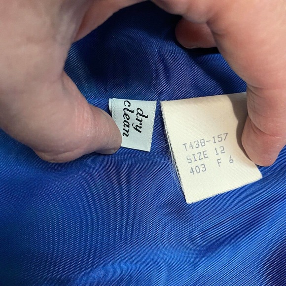 VTG Pendleton Womens Size 12 Pure Wool Lined Career Blue Blazer USA Made 3button - Picture 4 of 12